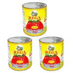 Rega San Marzano Tomatoes DOP Peeled Tomato Tinned Imported From Italy Pack of 3 Tins (400g Each) Rosslead Label