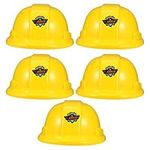 STOBOK Toy Construction Hard Hats: 5pcs Yellow Kids Party Cap Child Engineer Building Dress Up Hats Theme Favor Caps, toy Construction Worker Helmet for Kids