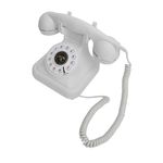 Wedding Recorder Audio Guestbook, Antique Telephones with Recording Function Retro Keypad Phone, 8G Capacity Audio Messages Telephone Record (White)