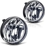 AUTOSAVER88 Fog Lights Assembly Compatible Replacement with 2007 2008 2009 2010 2011 2012 2013 GMC Sierra 1500 07 08 09 10 11 12 13 14 Sierra 2500HD 3500HD (NOTE: Not Fit Classic Models) -Smoke Lens