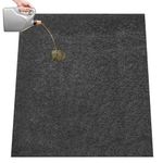 Datanly 1 Pcs Garage Floor Mat 29 x 36 Inch Oil Spill Mat Oil Absorbent Pads Reusable, Washable, Waterproof Backing Contains Liquids, Protects Garage Floor or Driveway Surface, Black