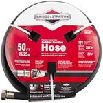 Briggs and Stratton 8BS50 Premium Heavy-Duty Rubber Garden Hose, Black, 50-Foot