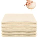 Nadinsta 10pcs Cheese Cloths for Straining, Muslin Cloths for Cooking 50 x 50 cm, Muslin Cloths, Cheesecloth Reusable Washable Cheesecloth Unbleached Cotton for Cooking, Baking, Straining