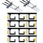 YYST Overhead Fishing Rod Holder Ceiling Fishing Rod rack Ceiling Fishing Rod Storage Holder - No Fishing Pole - Black (4)