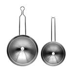 Starfrit Gourmet Steel - Set of 2 Funnels - Stainless Steel - Nestable - Diameters: 3.15" and 4"