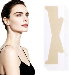 JBSZTH Neck Tape Lifting Invisible, 10Pcs Waterproof Sweatproof Lift Strips | For Turkey Neck, Double Chin, Sagging Skin, Ultra-Thin Invisible Strips, Instant Firming, Jawline Contouring, Easy Apply