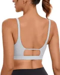 RUNNING GIRL Sports Bras for Women High Support,Running Sports Bra for Women Racerback Workout Yoga Bras(2993_Grey_S)