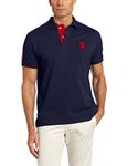 U.S. Polo Assn. Men's Short-Sleeve Polo Shirt with Applique, Classic Navy, Large