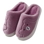 TopiBaaz Unisex Winter Flip Flop Slipper for Men and Women Soft Faux Fur Slip On Indoor Home Slides Slipper for Bedroom Sandals (Dpurple uk7)