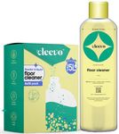 Cleevo Natural Disinfectant 5 Ltr Floor Cleaner, Bottle Pack, Zesty Lemon Fragrance, Eco-Friendly Tile Cleaner, Non Toxic, Kids & Pet Friendly, Powder to Liquid