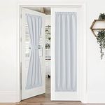 NICETOWN Room Darkening Curtain Panel for Door - Sidelight Sliding Door Drapes Thermal Insulated and Privacy Assured (1 PC, 36" Wide x 72" Long, Greyish White)