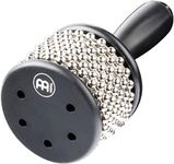 Meinl Percussion Turbo Cabasa Instrument - Very Small Shaker Instrument with Bead Chain - With Sound Ports - Plastic / Stainless Steel, Black (PCA5BK-XS)