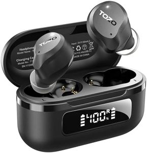 TOZO Hybrid Active Noise Cancelling Wireless Earbuds, 6 Mics ENC Clear Call, IPX8 Waterproof, in Ear Bluetooth 5.3 Headphones Stereo Bass Heasets 59H Playtime with LED Display 32 EQs via APP