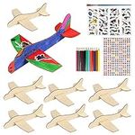 12 Pack DIY Wood Planes，Mini Airpla