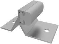 Brixwell Sliding Patio Door Bumper Stop in Gray Aluminum, 2" Length, 1" Width for Sliding Door Bumper and Patio Door Stop Applications in Residential or Commercial Sliding Door Systems