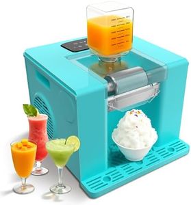 Bellatte Shaved Ice Machine with Compressor | 60s Fast Fluffy Slushie & Snow Cone Maker | No Pre-Freezing | Sugar-Free Friendly | Self-Cleaning | 16oz Frozen Drink Maker for Home, Party & RV