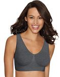 Hanes Women's Cozy Seamless Wirefree Bra, Gravel Grey Heather, L