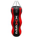 Maxx Black/Red Heavy Duty Punch Bags - Uppercut, Triple, Angle, Wrecking & More (Triple Bag, BAG ONLY)