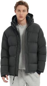 Orolay Men's Puffer Down Jacket with Detachable Hood Versatile Quilted Thicken Winter Jacket Volcanic Ash Medium