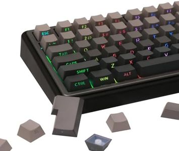 EPOMAKER Ombre Keycap Set di 136 tasti. Copritasti lucidi in Cherry profilo, PBT a doppio scatto. per tastiera meccanica, QWERTY USA (Smoky Grey, Cherry Profile)