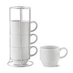 Hasense White Ceramic Coffee Mugs S