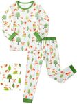 JunNeng Bamboo Viscose Toddler Boys' Pajamas 2 Piece, Squirrel, 6Y-7Y