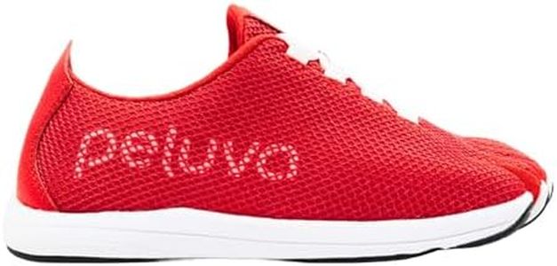 Peluva Strand Sport Mesh Trainer | Women's 5-Toe, Zero-Drop Barefoot Shoes Red/White