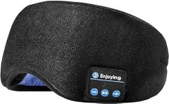 Cazuela Sleep Headphones Bluetooth Eye Mask,Comfortable Eye Mask for Sleeping,Blackout Sleeping Mask for Women & Men, Soft Blindfold Eye Covers for Sleeping Yoga Airplane Travel Naps Camping (Black)
