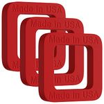 Suspension Dudes 3 Pack 2-inch Hitch Receiver Silencer Pad Reduces Rattle and Noise, Provides Cushion Between Hitch Receiver and Tow Hitches, Made in USA (3-Pack Red)