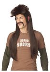 California Costumes Mississippi Mudflap Wig & Moustache (Dark Brown) Accessory