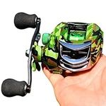 Baitcasting Reels, 10KG Max Drag Baitcaster Reels, 7.2:1 Gear Ratio Fishing Baitcasting Reel, 10 Magnet Braking System Fishing Reel, 18+1 BB Bait Caster Reel for Bass DW125R