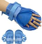 Hands Finger Control Mitt Padded, Dementia Safety Restraint Protector, Harm Fixed Middle Finger Separator for Elderly Patients, 1 Pair (M)