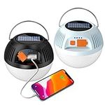 2 Pack Solar Camping Light, Type-C Rechargeable USB LED Tent Lamp, Waterproof 3 Modes Outdoor Lantern for Power Bank Hiking Fishing Hunting Emergency Garden