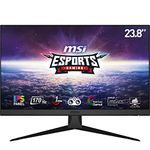 MSI G2412 Esports Gaming Monitor 23.8 Inch Full HD (1920x1080) IPS Panel 170Hz Refresh Rate 1ms Wide Color Gamut, AMD FreeSync Premium, Anti Glare, Less Blue Light, VESA Mount Black