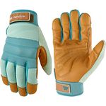 omen's HydraHyde Water-Resistant Leather Palm Hybrid Work Gardening Gloves, Large (Wells Lamont 3250)