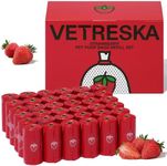 VETRESKA Strawberry Scented Dog Poop Bags, Leak Proof, Extra Thick and Large Pet Waste Bags for Dogs Walking and Cat Litter, 36 Refill Rolls, 540 Bags, Red