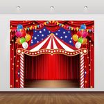 Chloroplastid Circus Carnival Backdrop 10x8ft Carnival Theme Party Decorations Circus Trunk Or Treat Decor Banner Newborn Baby Shower Birthday Photography Background Photoshoot Photo Booth