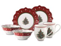 Villeroy & Boch Toy's Delight 6-Piece Breakfast Set for 2, Red