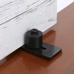 SMARTSTANDARD Sliding Barn Door Bottom Adjustable Floor Guide Roller, Black Powder Coated, Wall Mount System, Smoothly and Quietly, Fit Door & Window & Cabinet