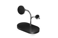 Samsung 3-in-1 Wireless Charging Station, Fast-Charging, Magnetic Design, Qi2-Certified Charging Dock Compatible with Qi-Certified Galaxy Phones, Watches, Buds & Ring, Black