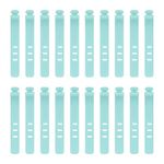 ATNEDCVH Creative Silicon Cable Straps, 20 Pcs Reusable Fastening Adjustable Cable Straps Fastener, Multipurpose Wire Ties And Cord Organizer Keeper (7.4×1 cm / 2.91×0.39 in, Light blue)
