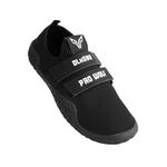 PRO WOLF | DLx500 Deadlift Shoes Cross-Trainer | Barefoot Powerlifting Weightlifting Shoes (Black, Numeric_4)