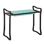 Outsunny Garden Kneeler and Seat Stool, Folding Gardening Stool Kneeling Chair with Thicken Pad and Handles