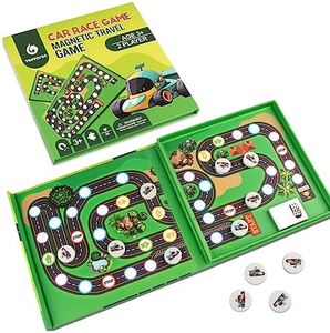 Magnetic Car Race Game for Kids 3-8 - Perfect Travel Toy for Toddlers - Fun Road Trip & Airplane Activity - Camping Game Essentials