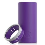 RTIC Skinny Can Cooler, Fits all 12oz Slim Cans, Majestic Purple, Insulated Stainless Steel, Sweat-Proof, Keeps Cold Longer