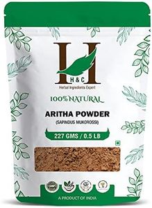 H&C 100% NATURAL AND PURE ARITHA POWDER- SAPINDUS MUKOROSSI- 227G / 0.5 LB- SOAPNUT POWDER MASK FOR HAIR