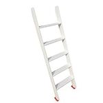 Durable Bed Ladder Milky White Wood
