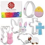 Easter Cookie Cutters 5-Pc. Set Made in The USA by Ann Clark, Easter Bunny, Easter Egg, Lamb, Duck, Chick