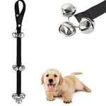 HGKOL Dog Doorbells Dog Bell Puppy Potty Training DoorBells Adjustable Door Press Bell for Hanging on Door Knob, Training Your Puppy Easily with 7 Large Dog Training Bells Clear Ring