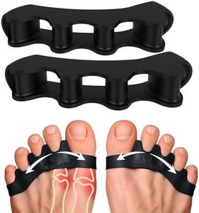 VYCE PrimalStep Toe Separators - Doctor Recommended - Correct Foot and Bunion Pain, Plantar Fasciitis - Toe Straightener to Improve Functional Athletic Mobility - Stretches to Fit (S/M)